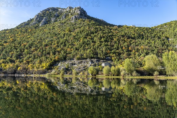 Landscape on the river Crnojevic near Rijeka Crnojevica