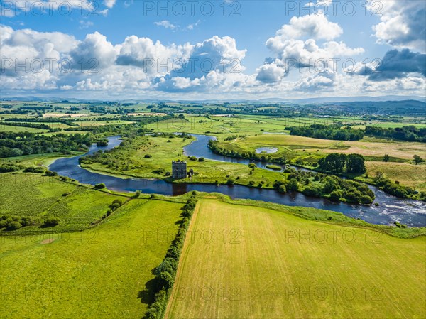 Threave Castle from a drone