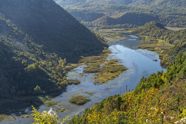 Landscape on the river Crnojevic near Rijeka Crnojevica