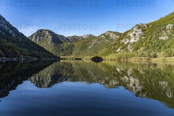 Landscape on the river Crnojevic near Rijeka Crnojevica