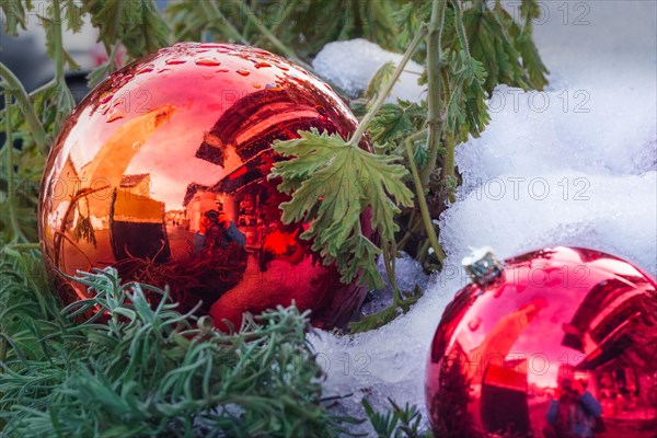 Red Christmas balls