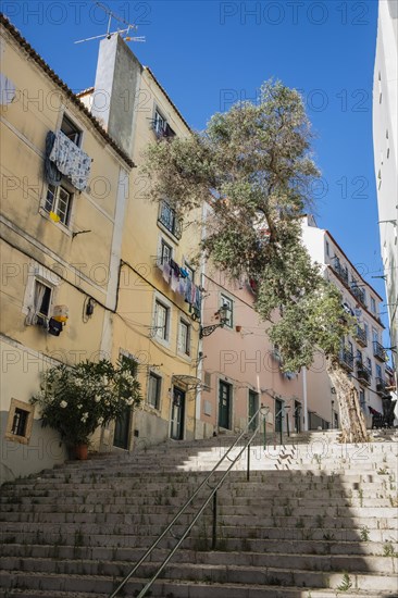 Stairs in the old town of Lisbon