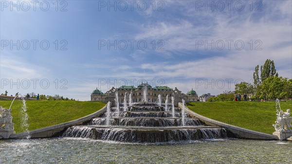 Fountains and cascades in the Belvedere Garden