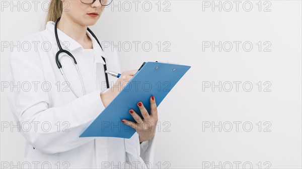 Crop doctor writing clipboard