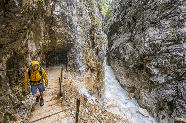 Climbers on their way through the Hoellentalklamm