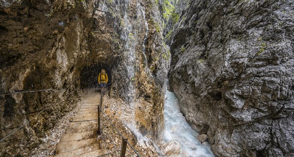Climbers on their way through the Hoellentalklamm