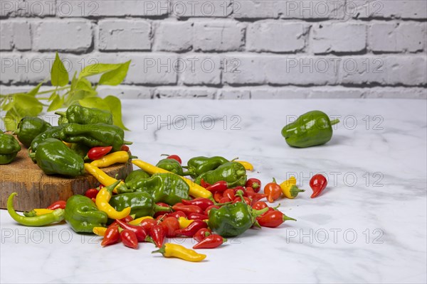 Various peppers in red