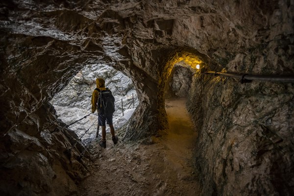 Climbers on their way through the Hoellentalklamm