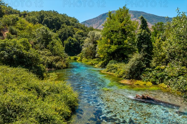 River with transparent waters of The Blue eye