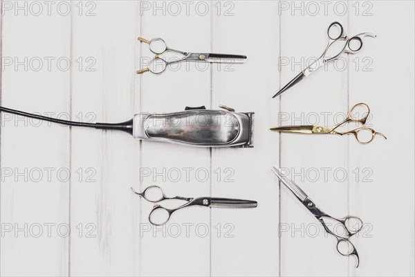 Haircut machine scissors