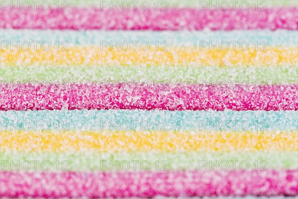 Close up multi colored sugar candies