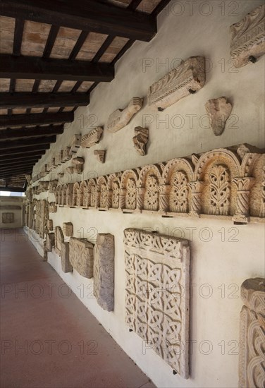 Ancient fragments of sculptures in the Grado Lapidarium