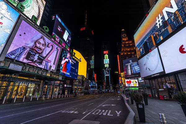 Desirted Times Square at Night