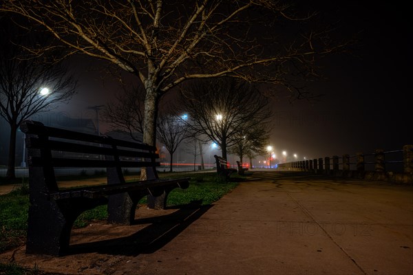 Foggy night in Sheepshead Bay