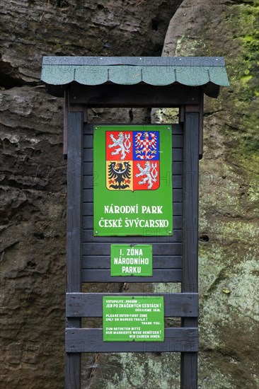 Sign of the Kamnitz Gorge