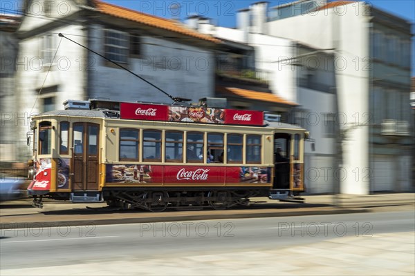 Historic tram Electrico in motion