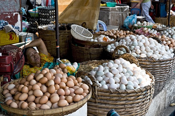 Eggs for sale at the market