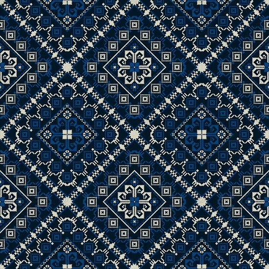 Traditional Latvian embroidery seamless pattern