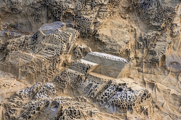 Bizarre rock formations in the Buca delle Fate