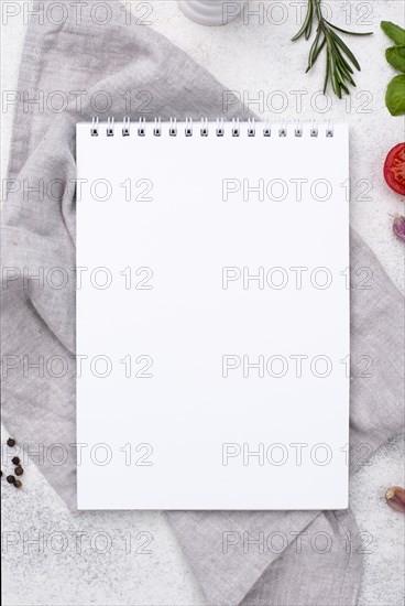 Top view notebook table