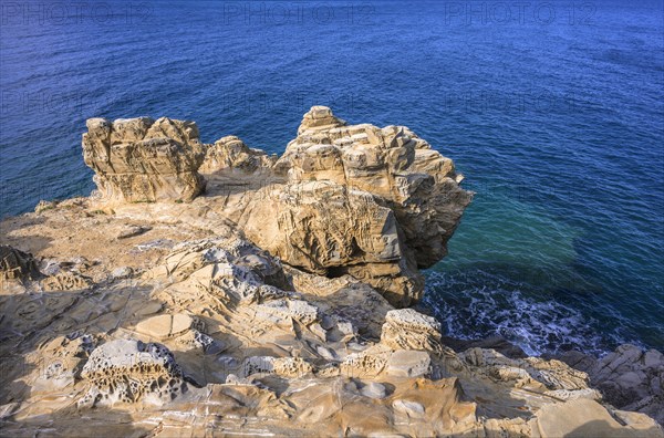 Bizarre rock formations in the Buca delle Fate