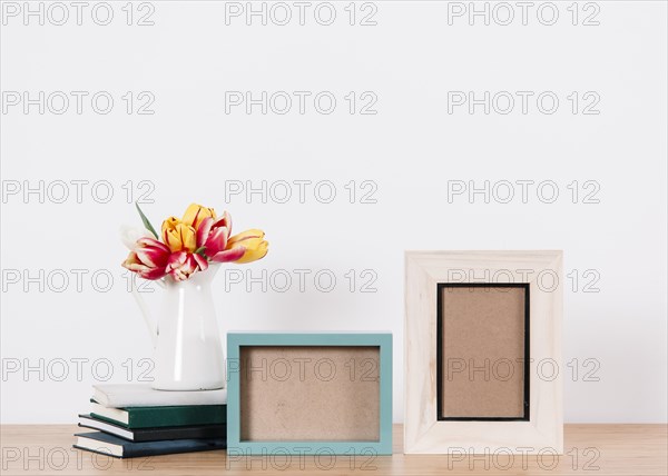 Empty frames tulips