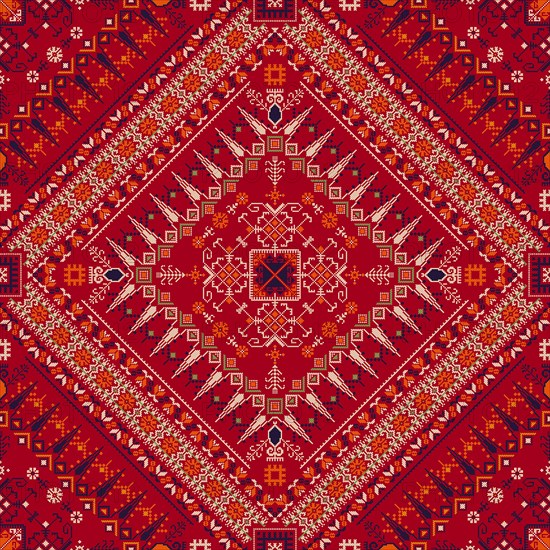 Traditional Latvian embroidery seamless pattern