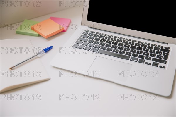 Technology desk concept with