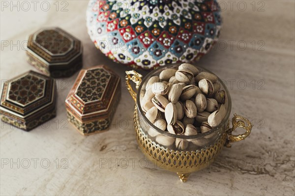 Ramadan concept with pistachios