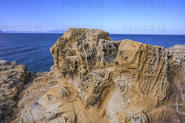 Bizarre rock formations in the Buca delle Fate