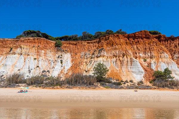 One of the best-known features of the Portuguese Algarve is the cliffs of light yellow