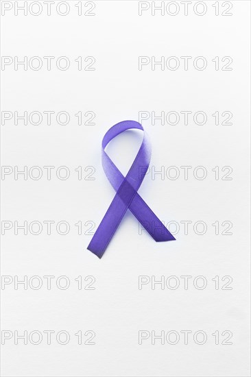 Violet lymphoma ribbon white background