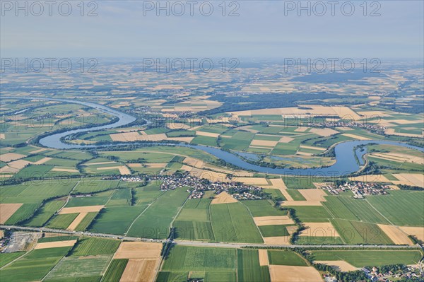 Aerial view over danubia river
