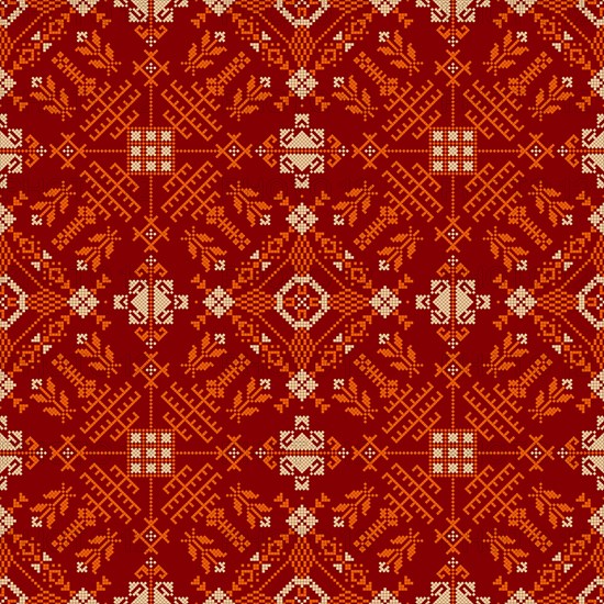 Traditional Latvian embroidery seamless pattern