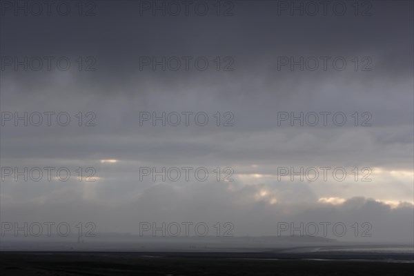 Stormy atmosphere on the island of Minsener Oog