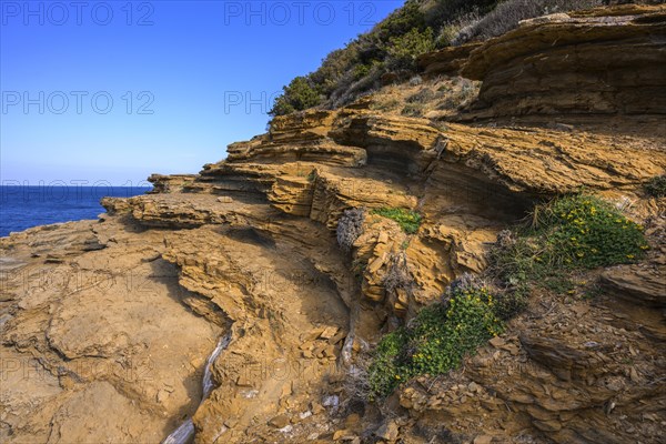 Bizarre rock formations in the Buca delle Fate