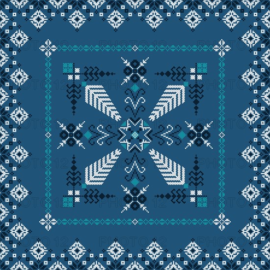 Traditional Latvian embroidery seamless pattern
