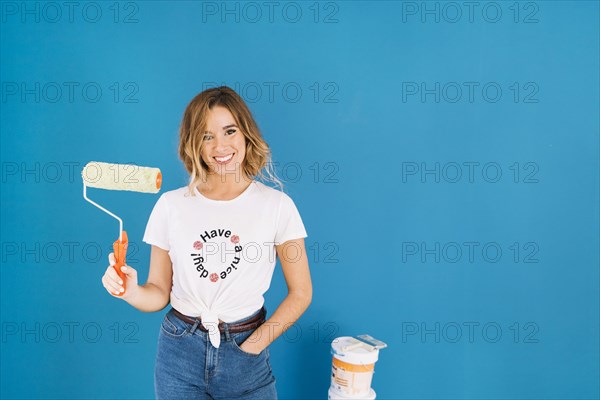 Painting scene with girl