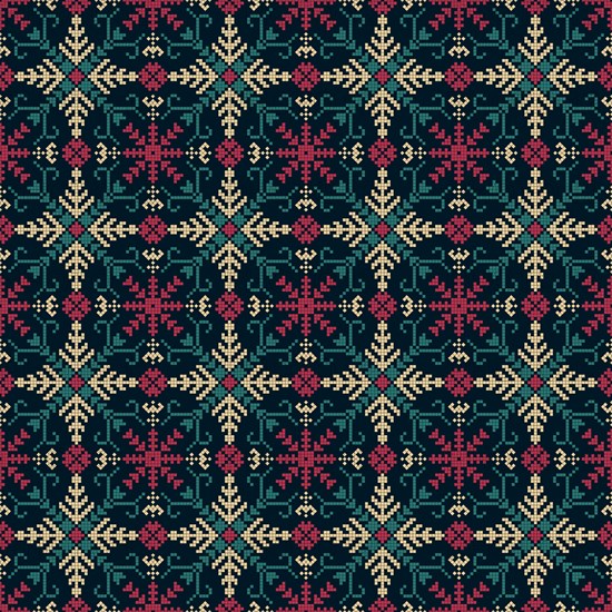 Traditional Latvian embroidery seamless pattern