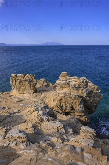 Bizarre rock formations in the Buca delle Fate