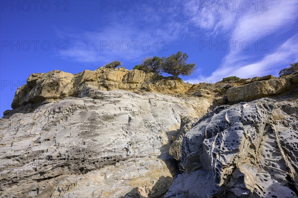Bizarre rock formations in the Buca delle Fate