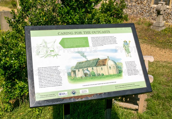Caring for Outcasts information sign