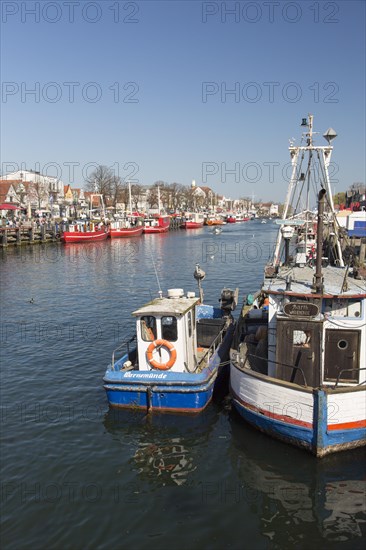 Traditional fishing boats in the canal der Alte Strom