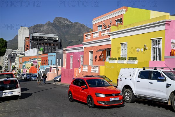 Colourful house facades in De Waal Street