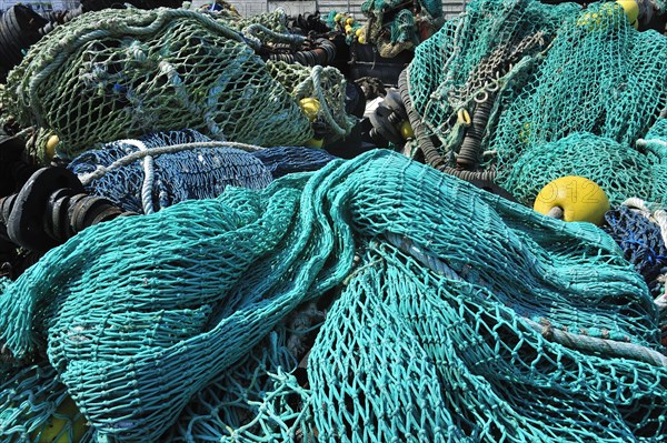 Fishing nets on the quay at Guilvinec harbour