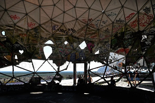 Former US wiretap buildings on Teufelsberg in Grunewald Berlin