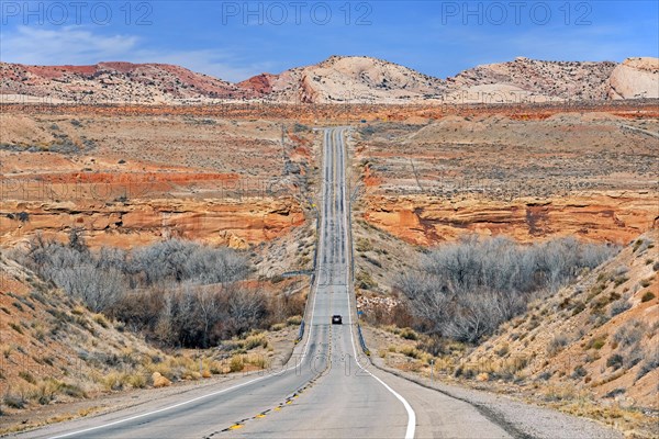 Lonely car driving on the U. S. Route 191