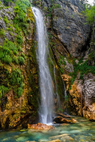 The Grunas waterfall in Theth National Park