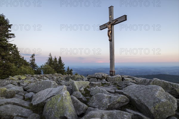 Sunset with view from the Lusen