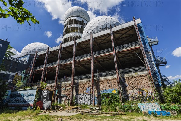 Graffiti on the former US wiretap on Teufelsberg in Grunewald